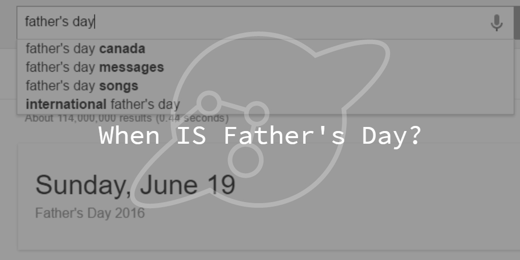 Keyword Research with Google Trends Father's Day